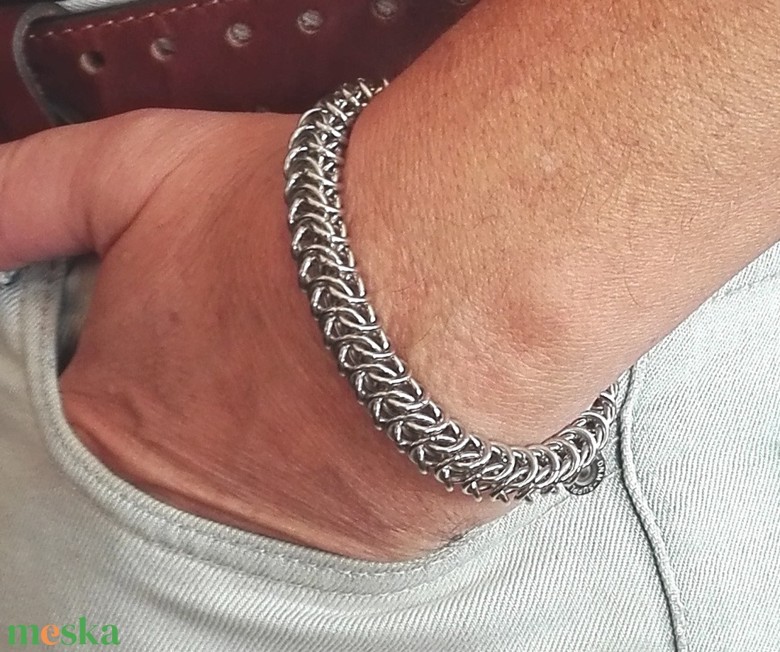 Nemesacél férfi karkötő - ékszer - karkötő - fonott karkötő - Meska.hu Nemesacél férfi karkötő - ékszer - karkötő - fonott karkötő - Meska.hu
