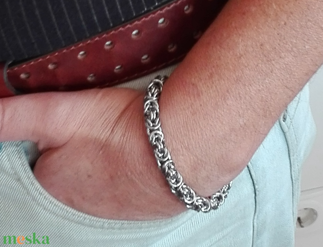 Bizánci lánc nemesacél férfi chainmaille karkötő - ékszer - karkötő - lánc karkötő - Meska.hu Bizánci lánc nemesacél férfi chainmaille karkötő - ékszer - karkötő - lánc karkötő - Meska.hu