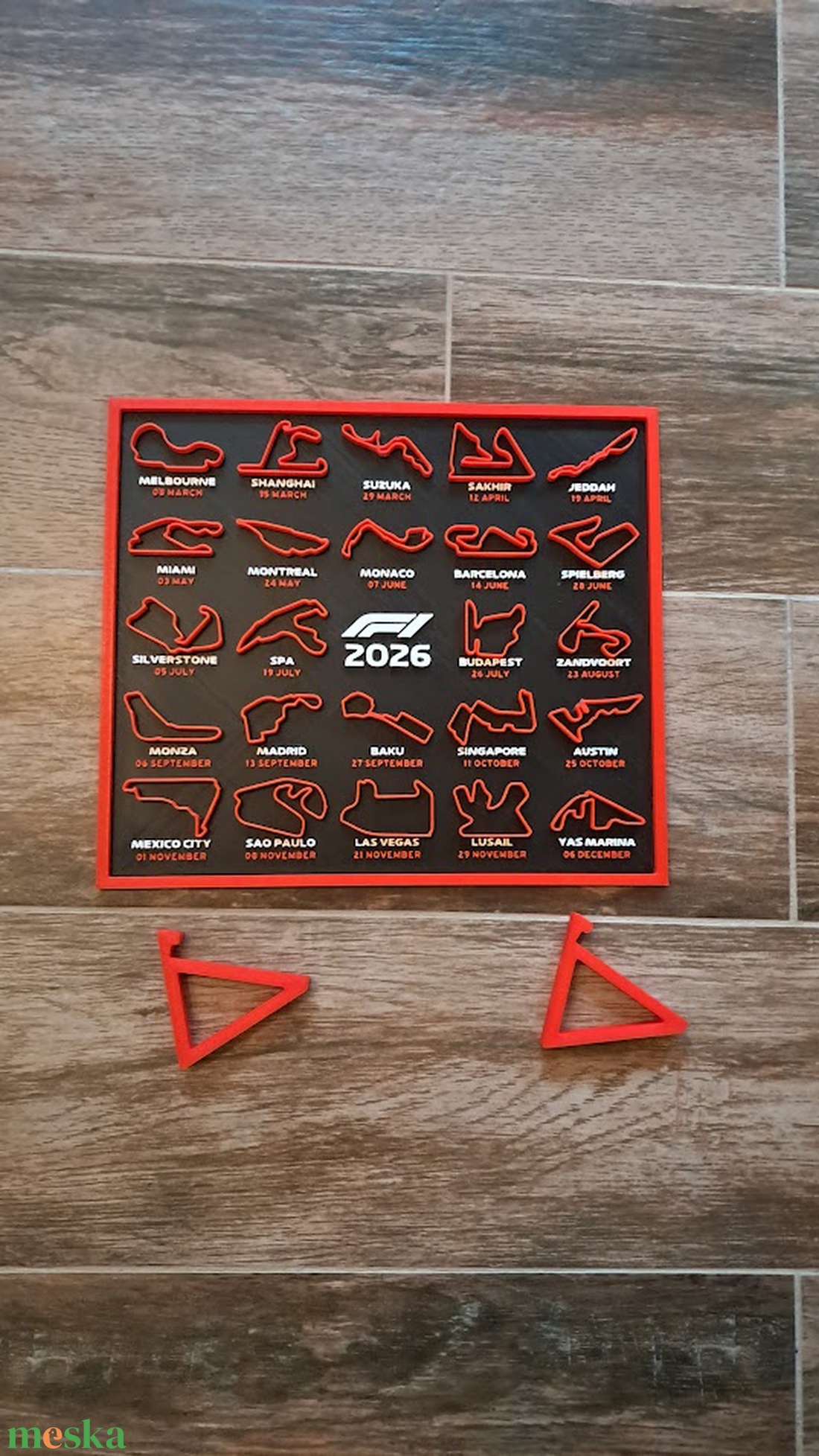 F1 Formula1 naptár 2026.év - otthon & életmód - dekoráció - fali és függő dekoráció - falinaptár & öröknaptár - Meska.hu