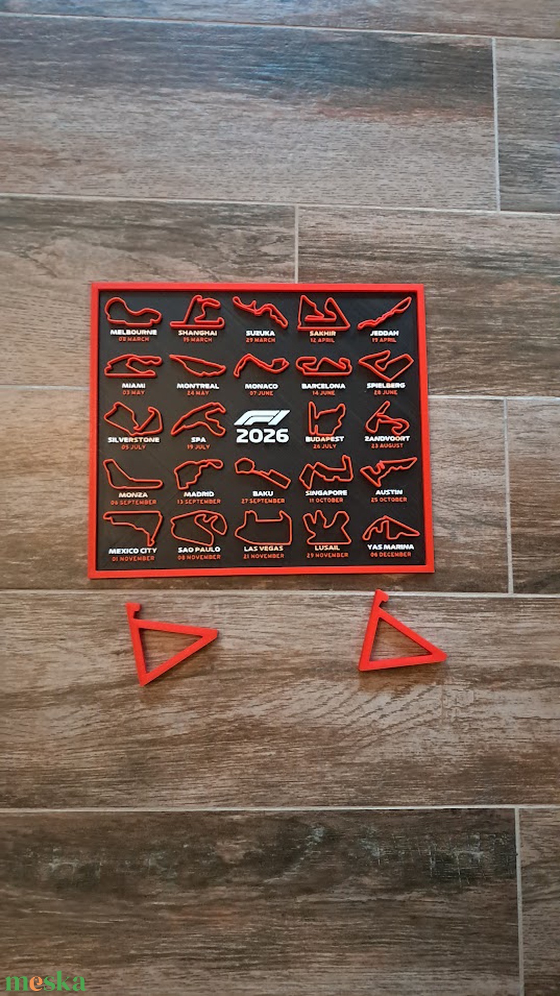 F1 Formula1 naptár 2026.év - otthon & életmód - dekoráció - fali és függő dekoráció - falinaptár & öröknaptár - Meska.hu