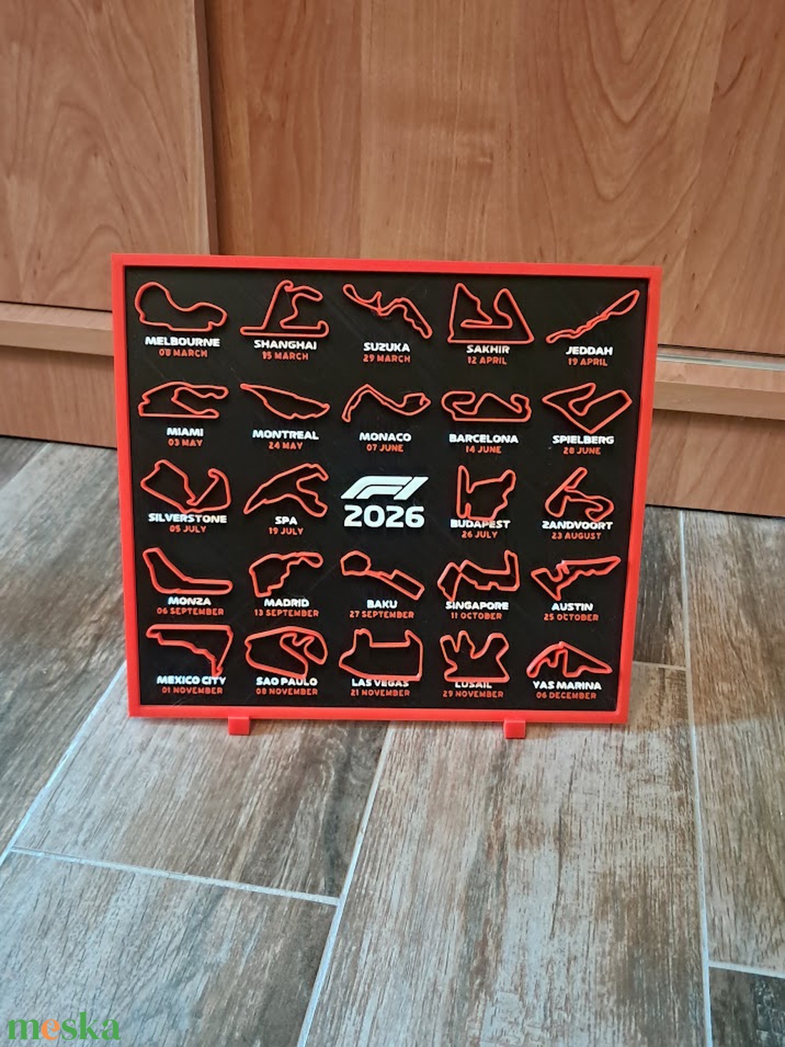 F1 Formula1 naptár 2026.év - otthon & életmód - dekoráció - fali és függő dekoráció - falinaptár & öröknaptár - Meska.hu