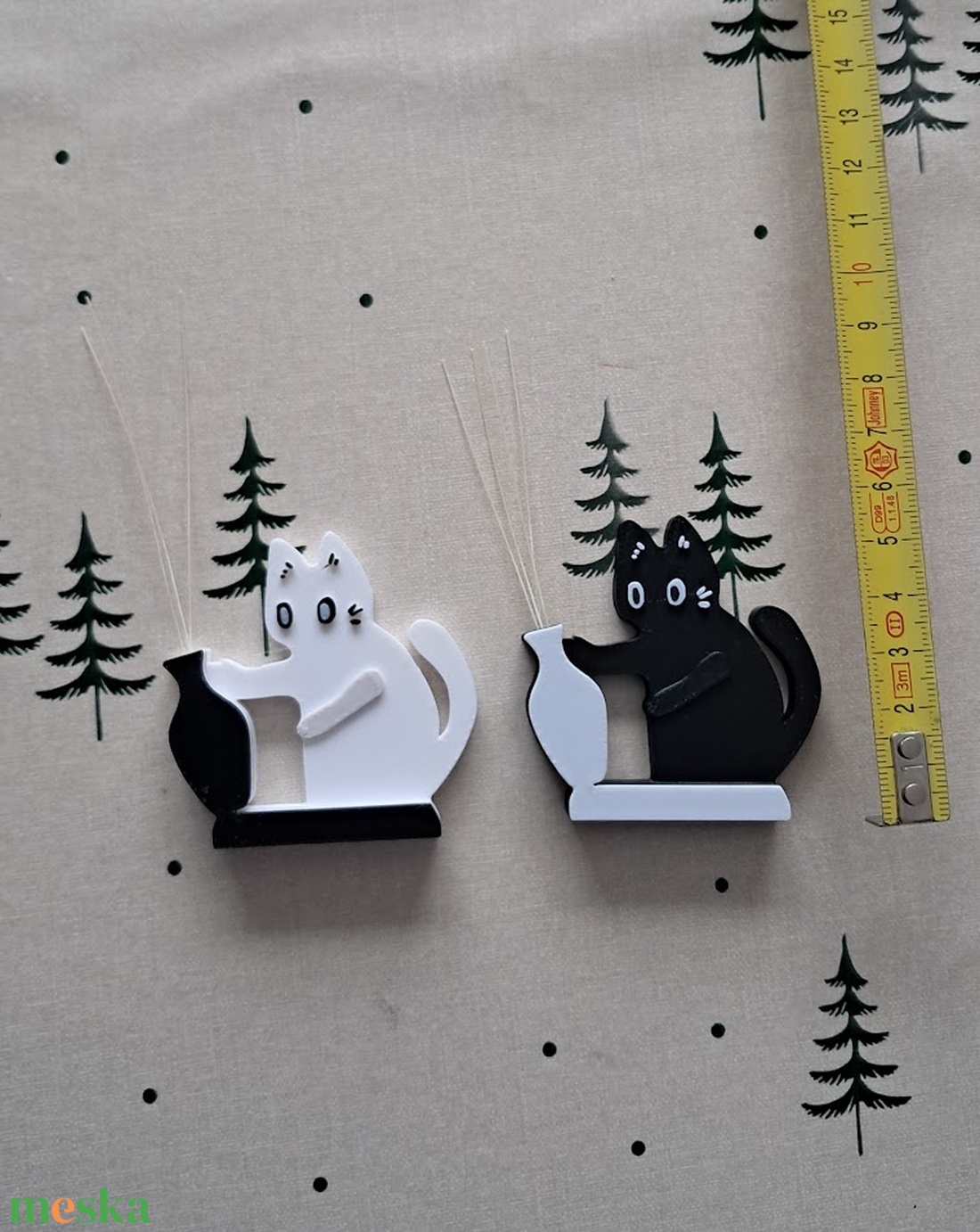 Macskabajusz tartó hűtőmágnes, 2 db 2000 ft, 3D nyomtatott. - otthon & életmód - dekoráció - dísztárgy - Meska.hu