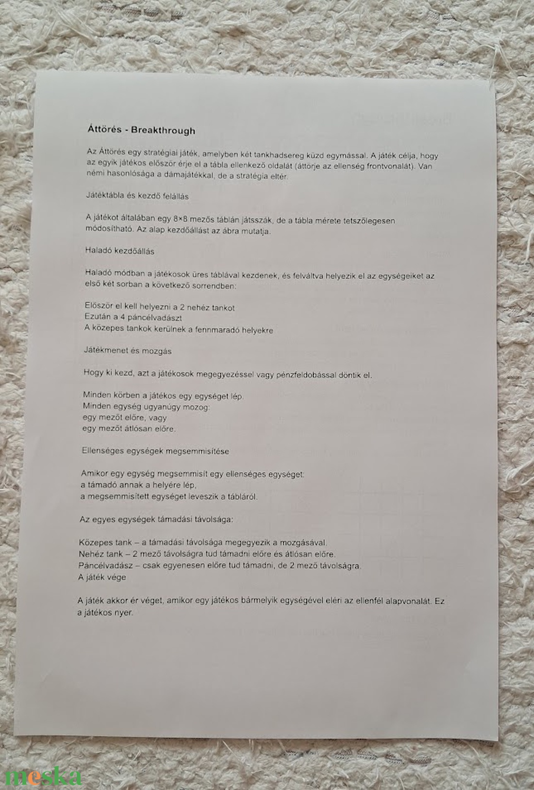 Áttörés-Breakthrought stratégiai társasjáték - játék & sport - táblajáték és kártyajáték - társasjátékok - dobókocka - Meska.hu