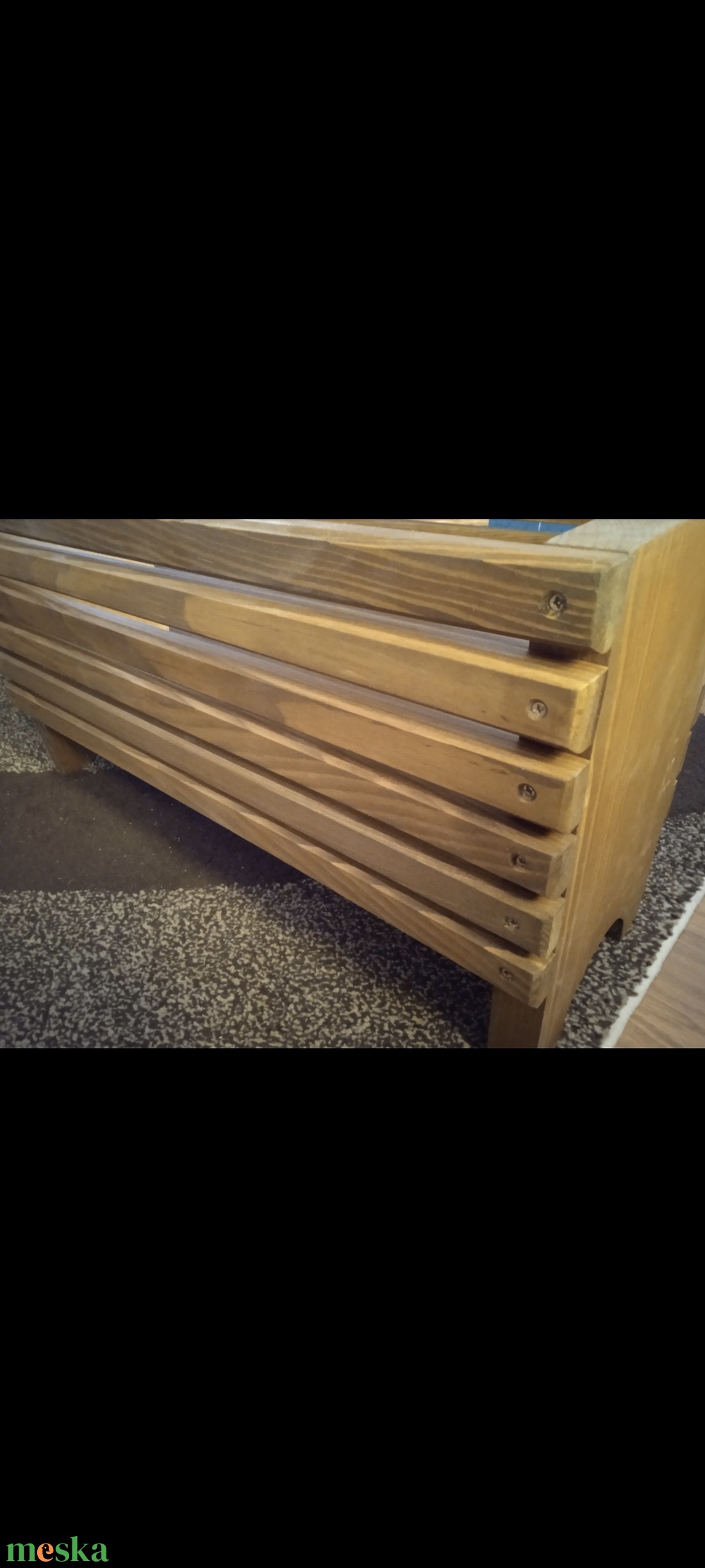 Borovi fenyő virágláda lábakkal � fa balkonláda cserepes növényekhez, dekoratív virágtartó teraszra vagy erkélyre . - otthon & életmód - ház & kert - növény & veteményes - Meska.hu