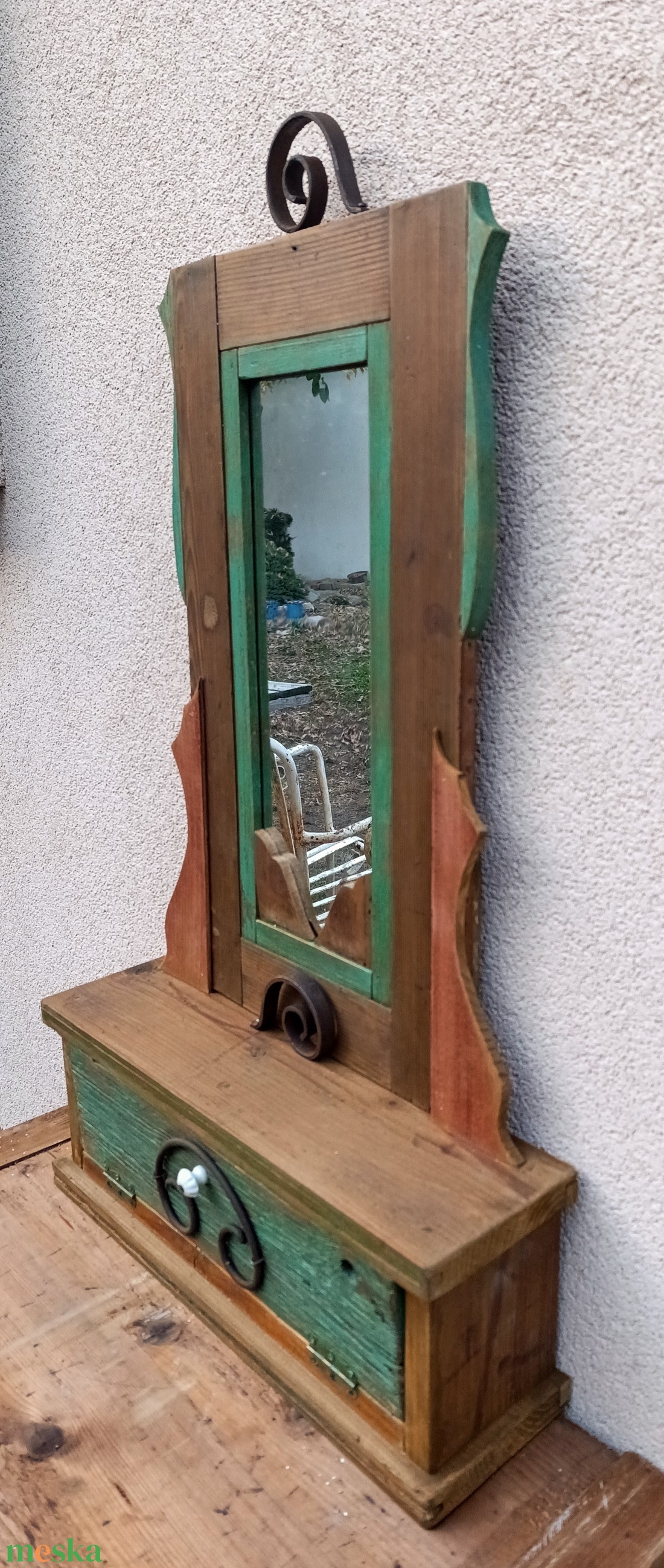 Rusztikus, antikolt, festett tükör, polc - otthon & életmód - bútor - szekrény - Meska.hu Rusztikus, antikolt, festett tükör, polc - otthon & életmód - bútor - szekrény - Meska.hu