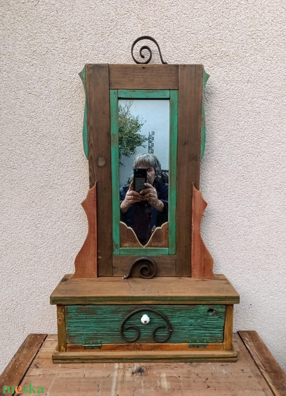 Rusztikus, antikolt, festett tükör, polc - otthon & életmód - bútor - szekrény - Meska.hu Rusztikus, antikolt, festett tükör, polc - otthon & életmód - bútor - szekrény - Meska.hu