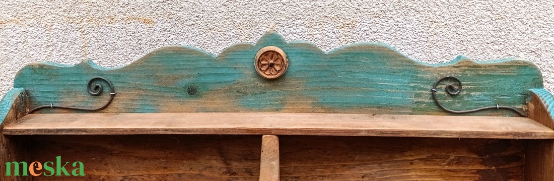 Rusztikus antikolt tálca, kínáló, polc - otthon & életmód - bútor - más bútor - Meska.hu