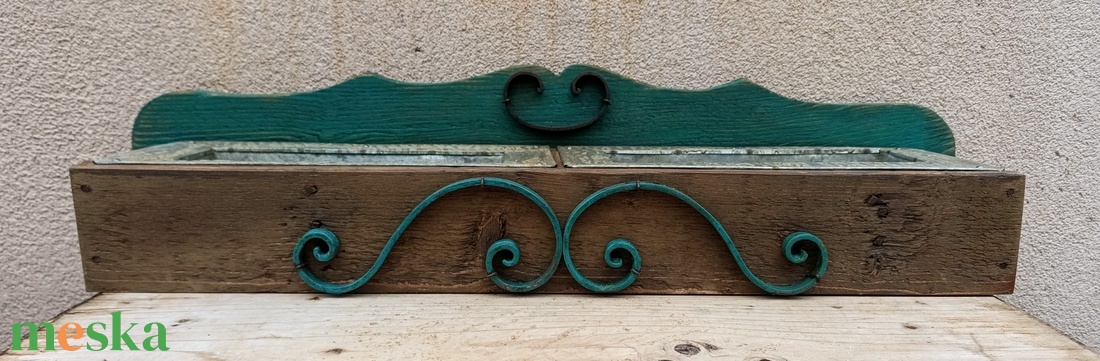 Rusztikus antikolt vintage kétfakkos tároló, virágtartó - otthon & életmód - bútor - szekrény - Meska.hu