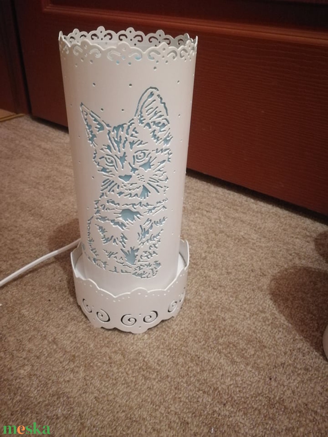 Cicás pvc lámpa - otthon & életmód - lámpa - asztali lámpa - Meska.hu