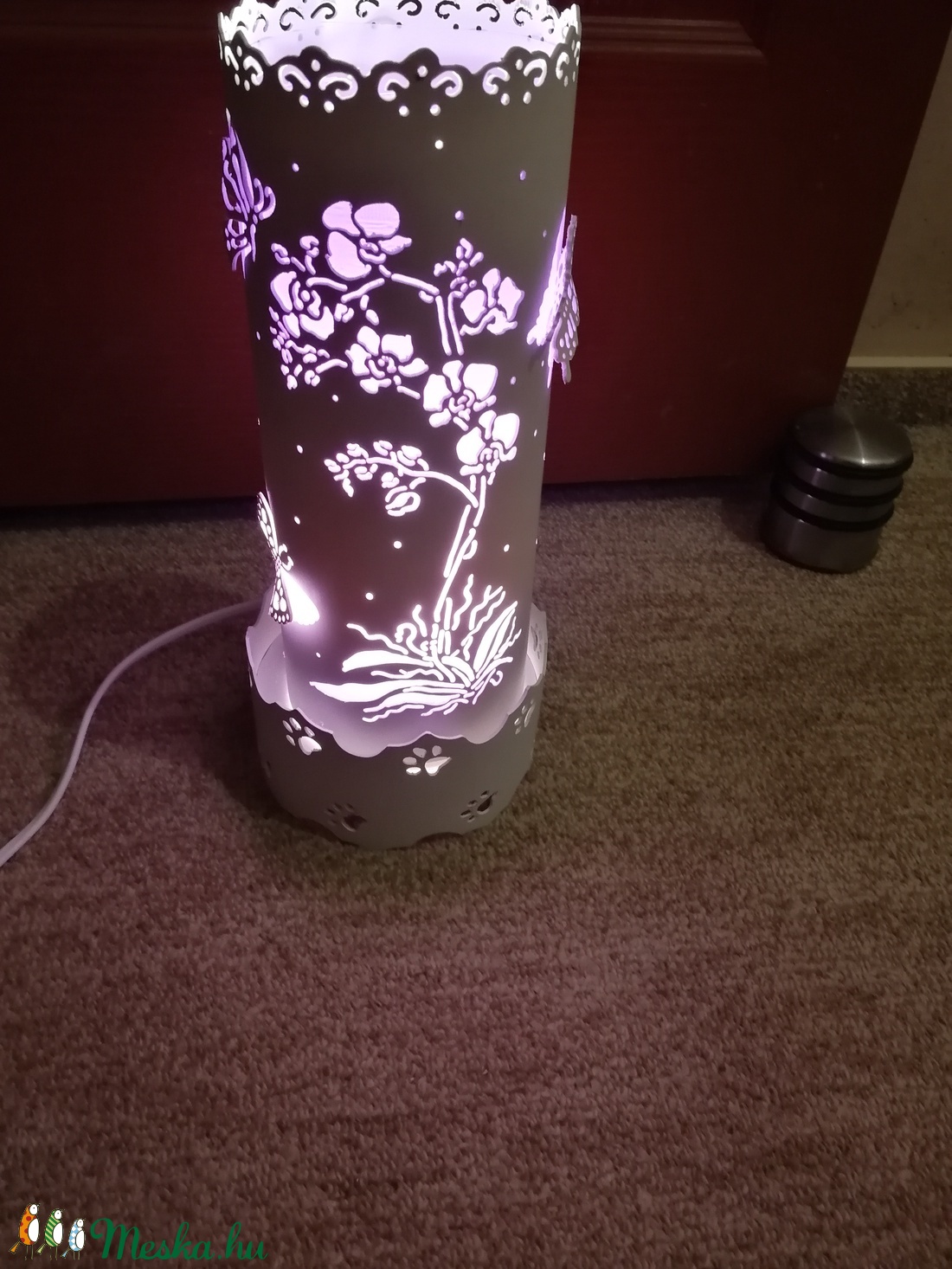 Orchideás-pillangós lámpa - otthon & lakás - lámpa - állólámpa - Meska.hu