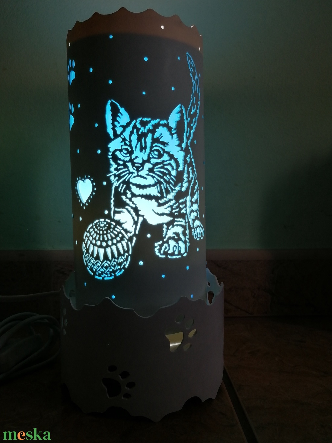 Cuki cicás lámpa - otthon & életmód - lámpa - hangulatlámpa - Meska.hu