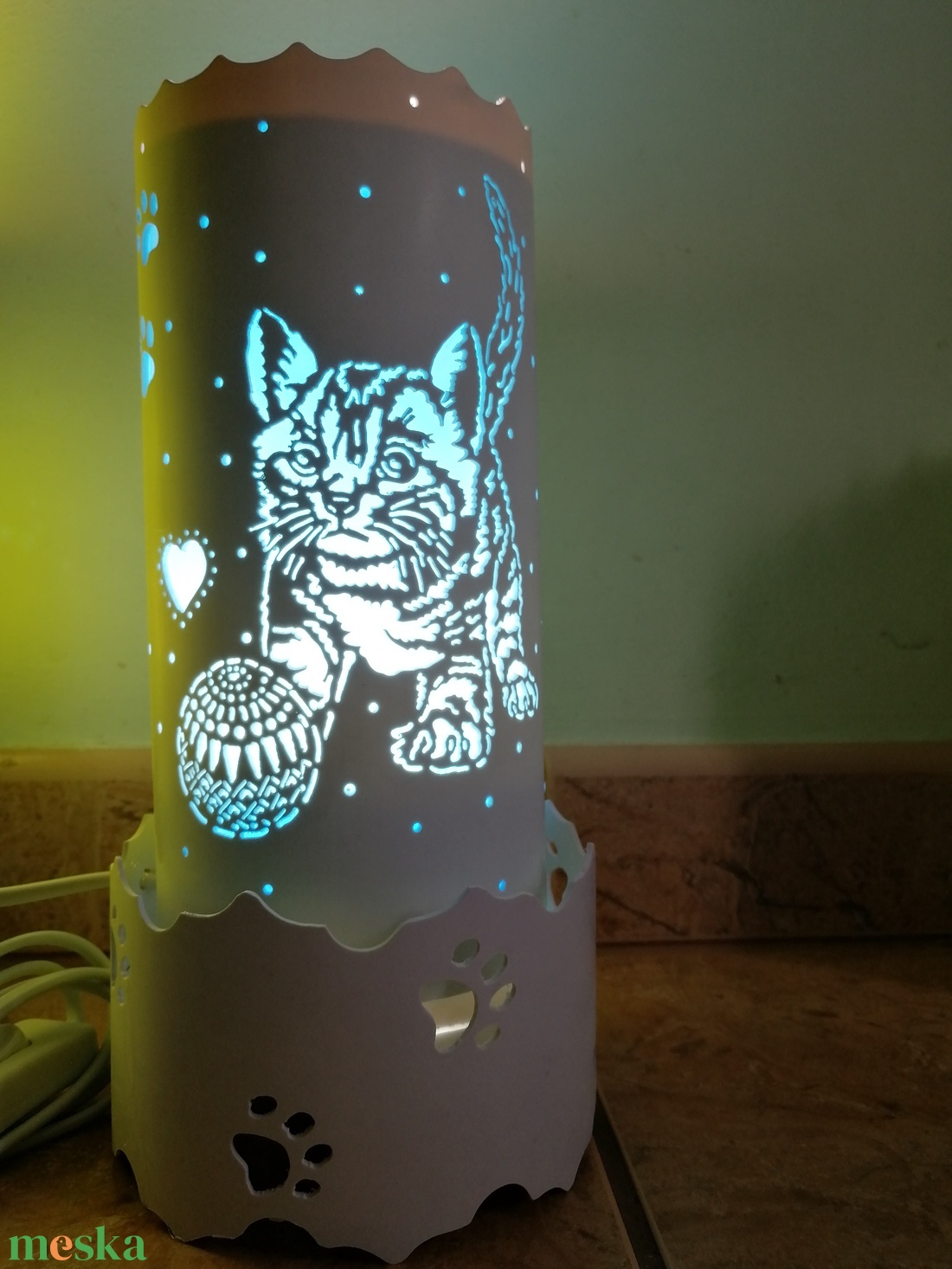 Cuki cicás lámpa - otthon & életmód - lámpa - hangulatlámpa - Meska.hu