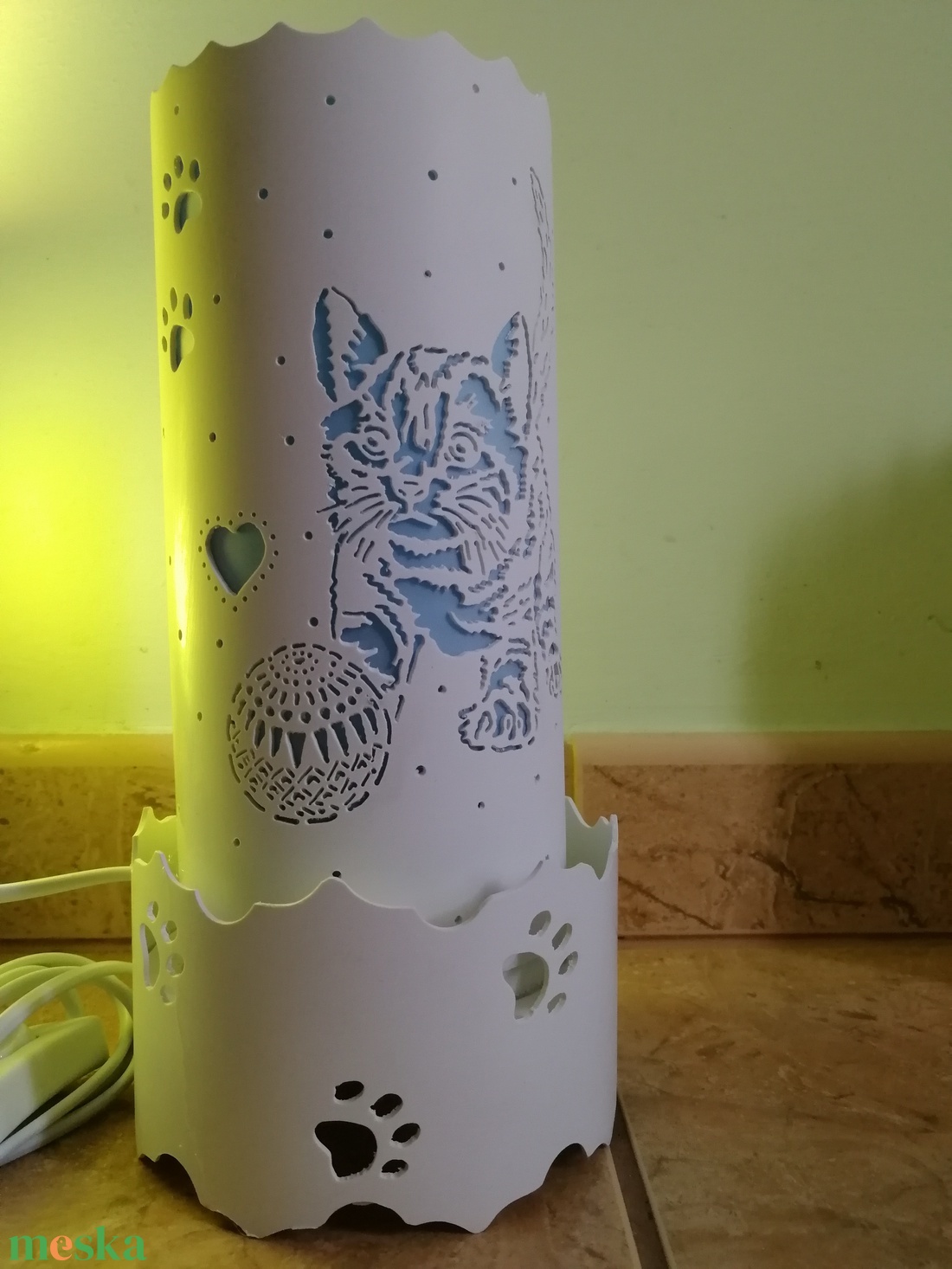 Cuki cicás lámpa - otthon & életmód - lámpa - hangulatlámpa - Meska.hu