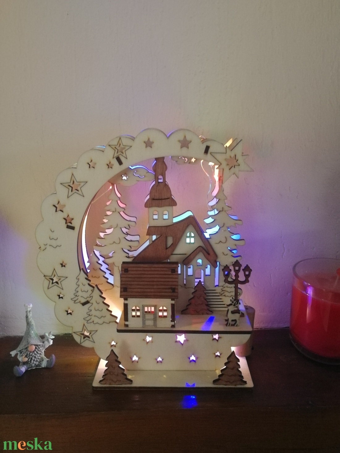 Karácsonyi világítós dísz - karácsony - karácsonyi lakásdekoráció - karácsonyi fénydekoráció - Meska.hu