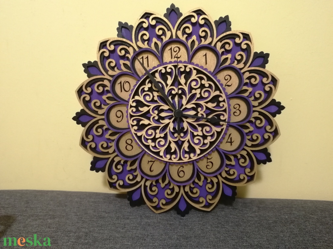 3D manadala óra - otthon & életmód - dekoráció - fali és függő dekoráció - falióra & óra - Meska.hu