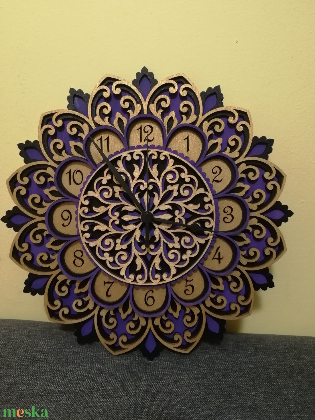 3D manadala óra - otthon & életmód - dekoráció - fali és függő dekoráció - falióra & óra - Meska.hu