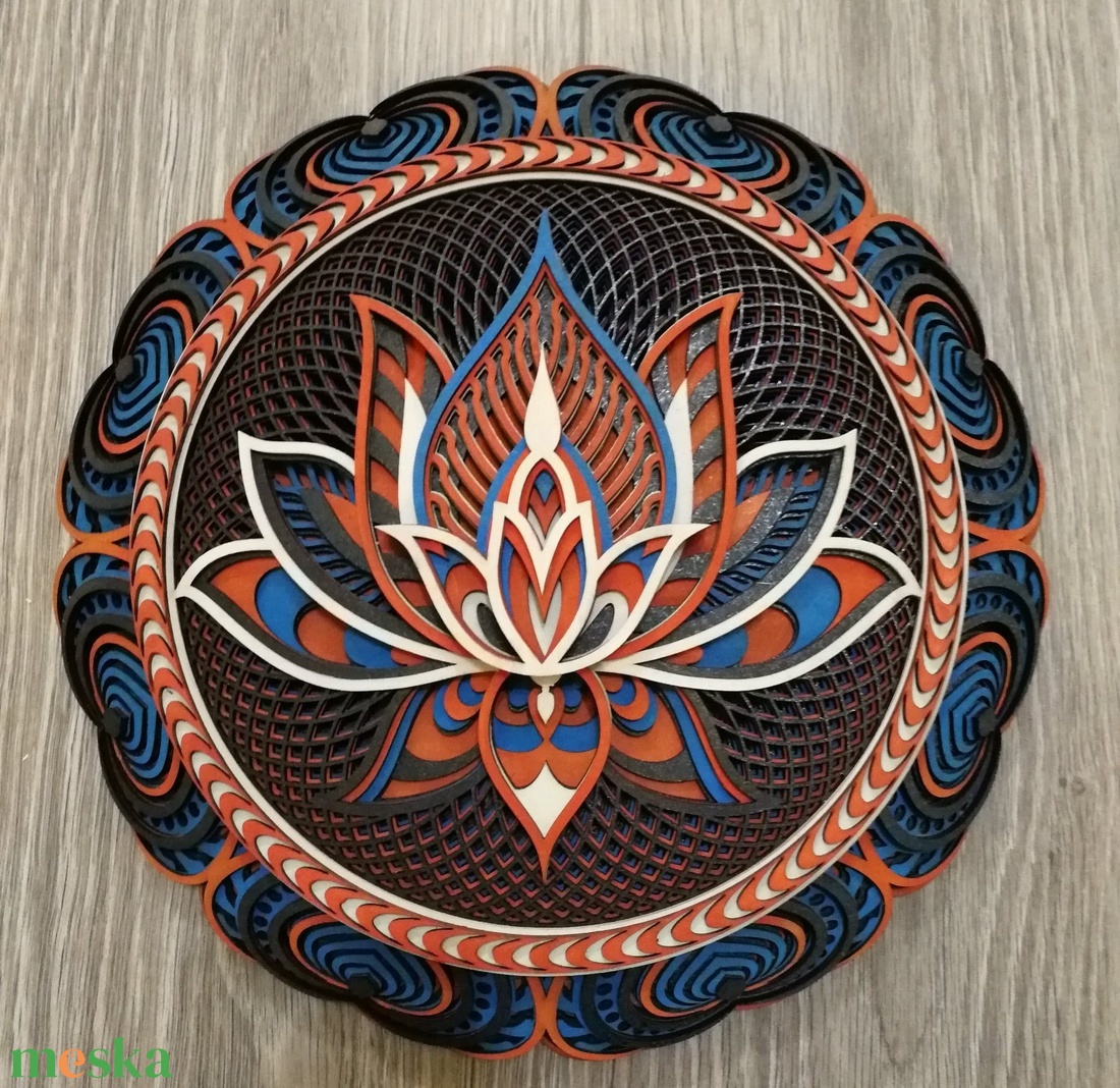 Lótusz-mandala - otthon & életmód - dekoráció - spiritualitás - mandala - Meska.hu