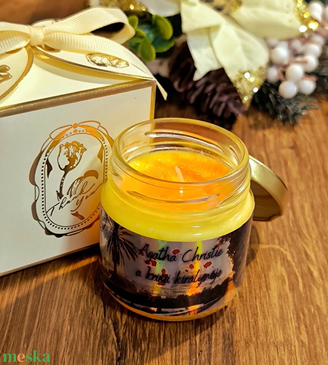Agatha Christie illatgyertya - otthon & életmód - gyertya, illat, aroma - gyertya - Meska.hu