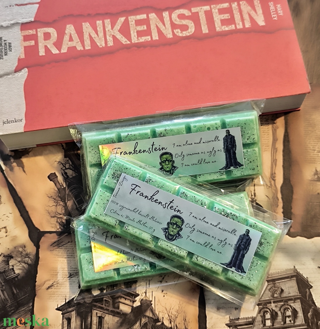 Frankenstein illatviasz - otthon & életmód - gyertya, illat, aroma - illatviasz - Meska.hu