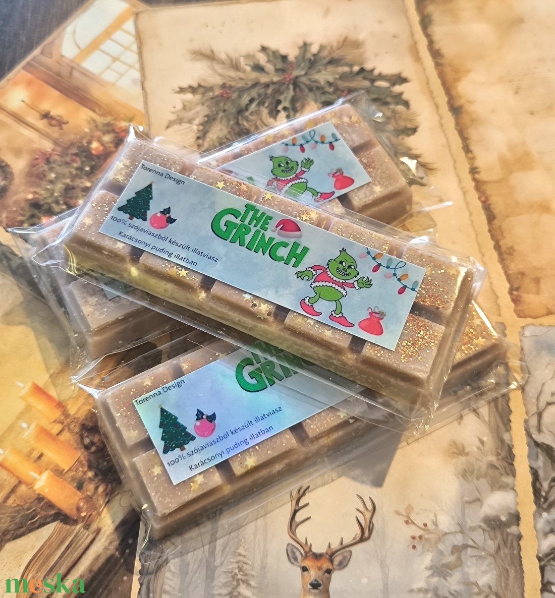 The Grinch illatviasz - otthon & életmód - gyertya, illat, aroma - illatviasz - Meska.hu