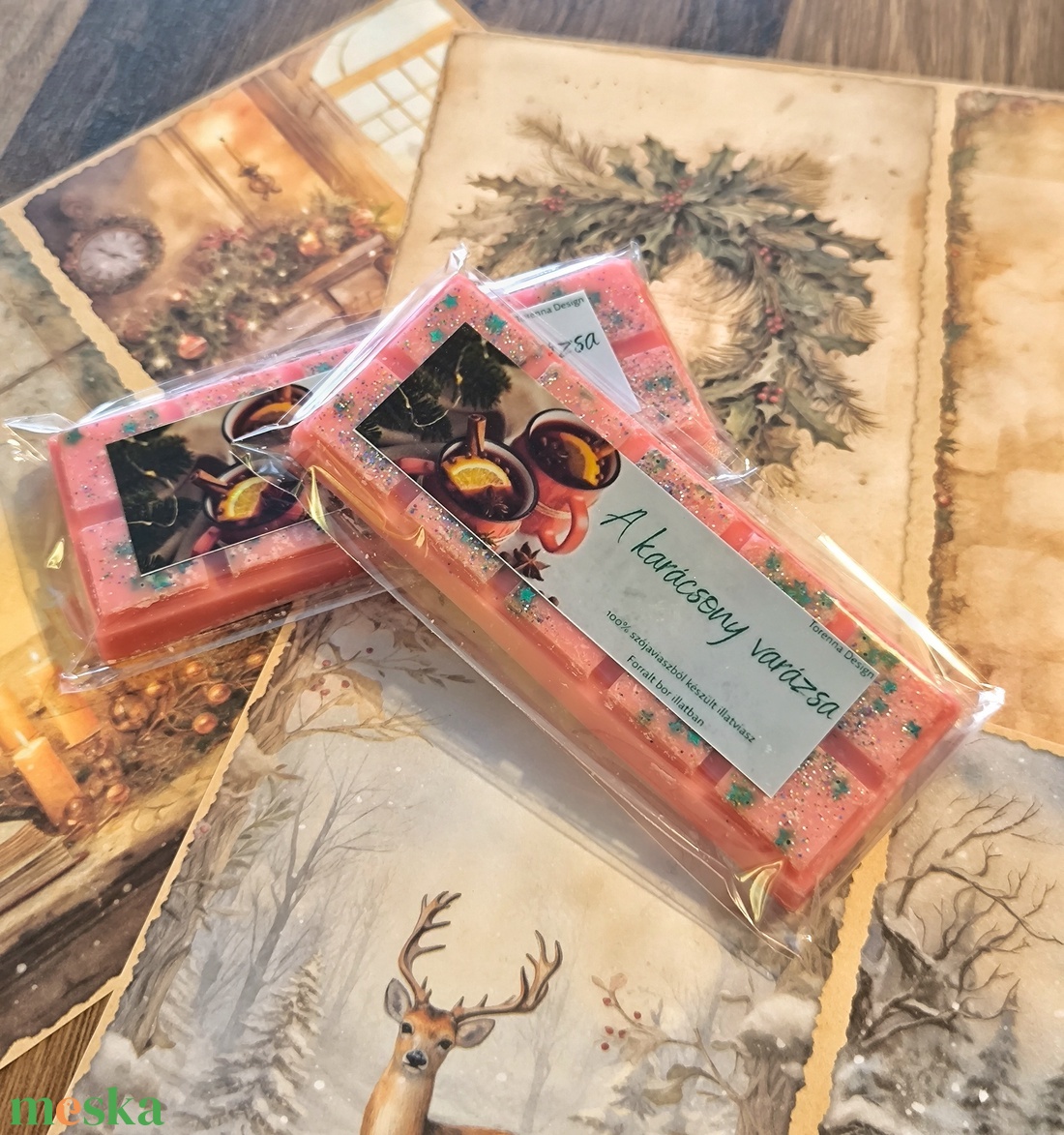 A karácsony varázsa illatviasz - otthon & életmód - gyertya, illat, aroma - illatviasz - Meska.hu