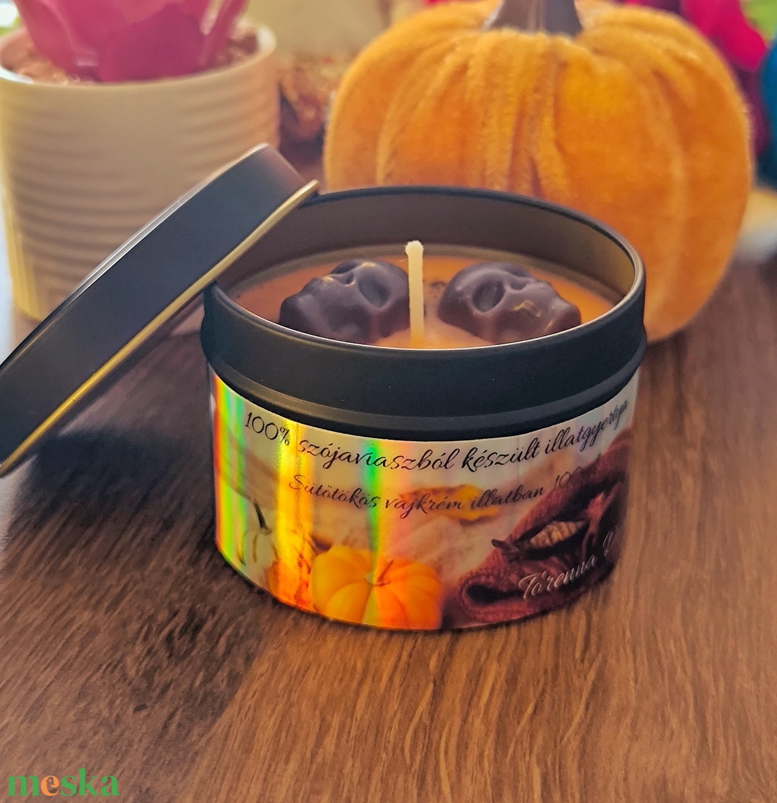 Sütőtökös illatgyertya - otthon & életmód - gyertya, illat, aroma - gyertya - Meska.hu