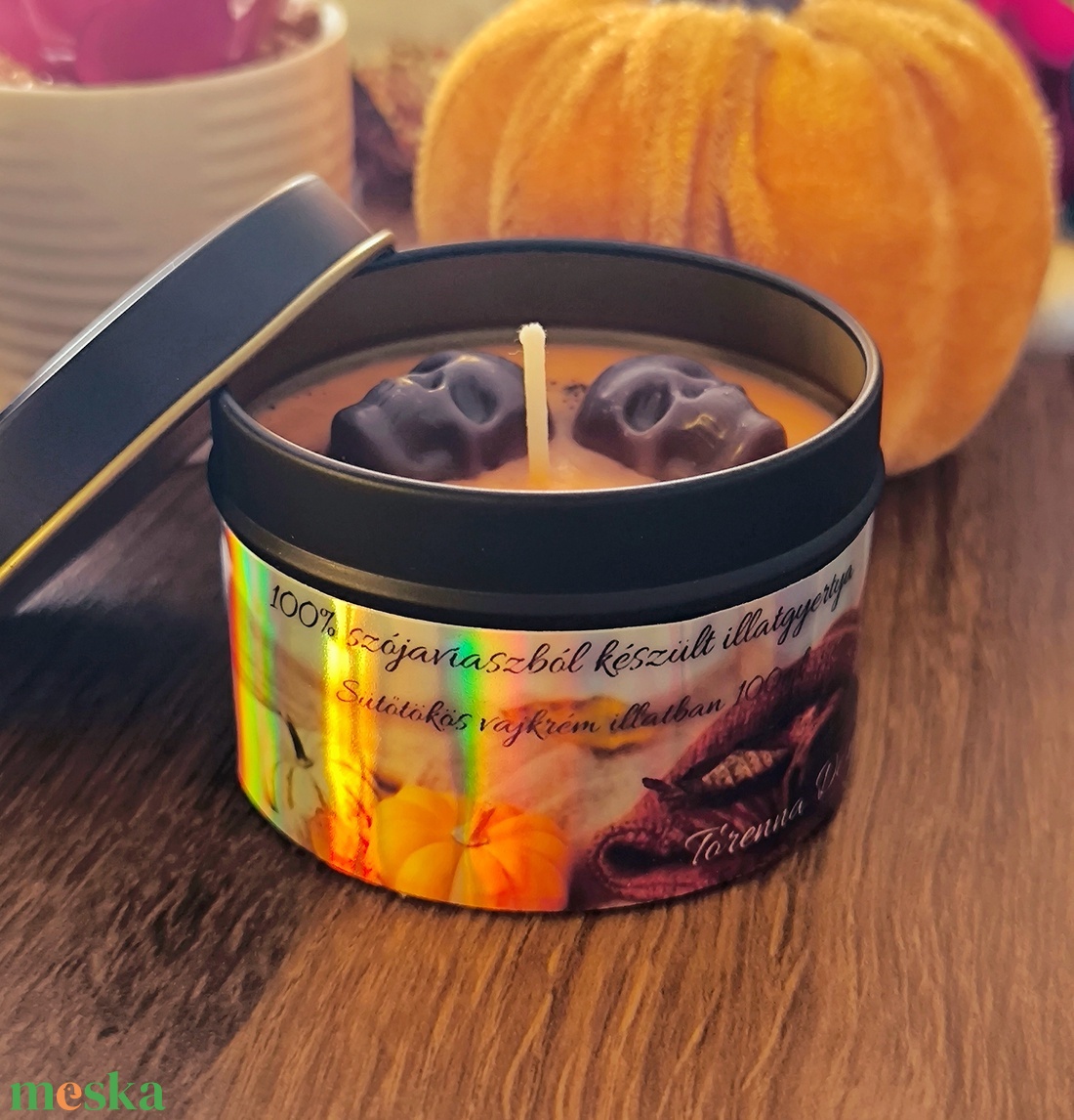 Sütőtökös illatgyertya - otthon & életmód - gyertya, illat, aroma - gyertya - Meska.hu