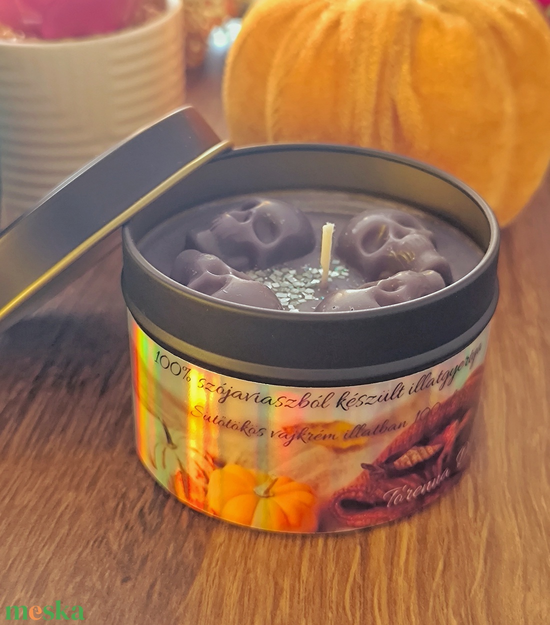 Sütőtökös vajkrém illatgyertya - otthon & életmód - gyertya, illat, aroma - gyertya - Meska.hu