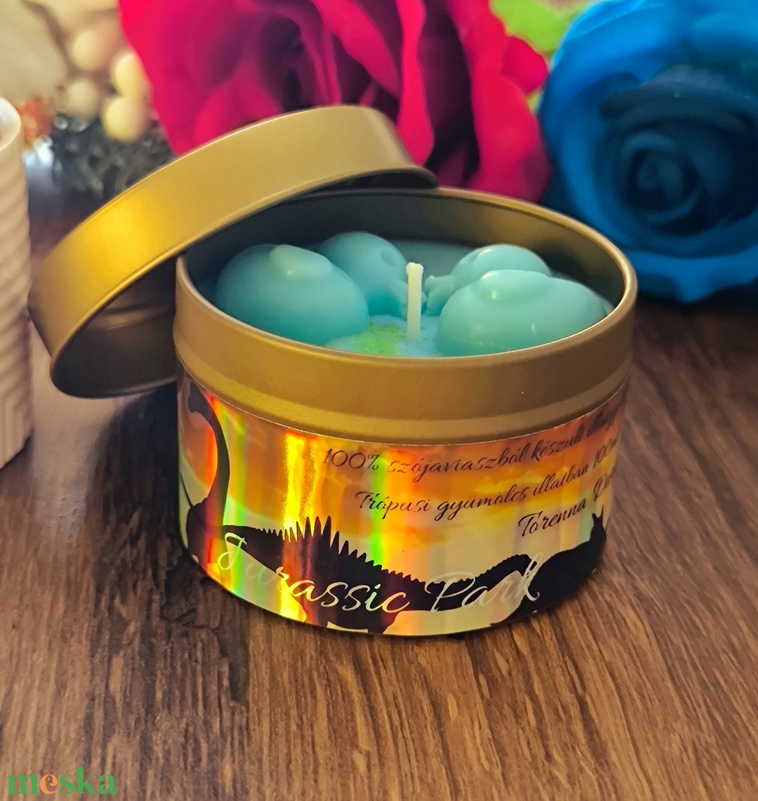 Jurassic Park illatgyertya - otthon & életmód - gyertya, illat, aroma - gyertya - Meska.hu