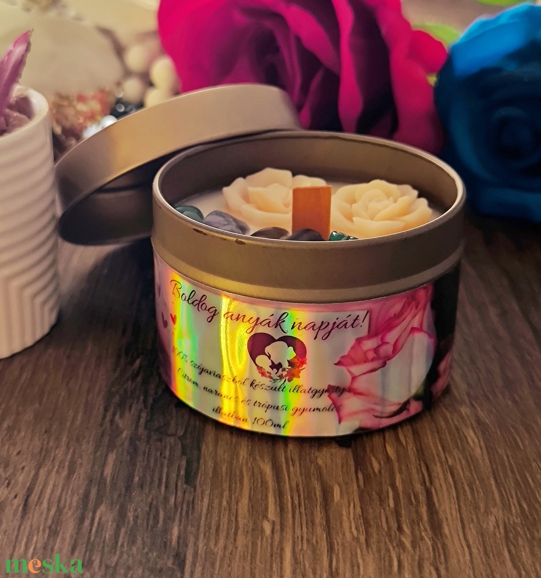 Anyák napja illatgyertya  - otthon & életmód - gyertya, illat, aroma - gyertya - Meska.hu