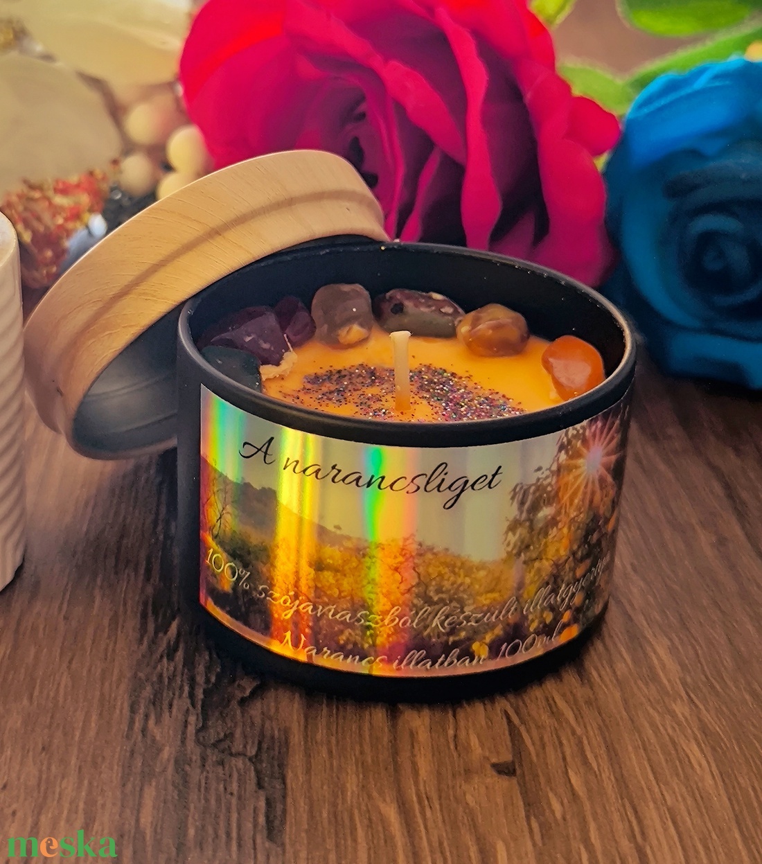 A narancsliget illatgyertya  - otthon & életmód - gyertya, illat, aroma - gyertya - Meska.hu