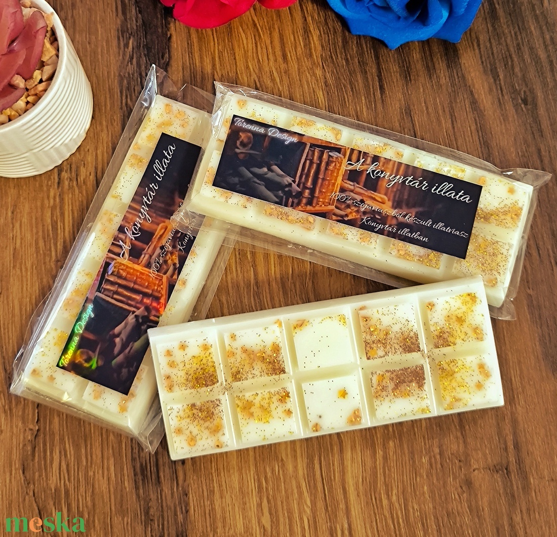 A könyvtár illata illatviasz - otthon & életmód - gyertya, illat, aroma - illatviasz - Meska.hu