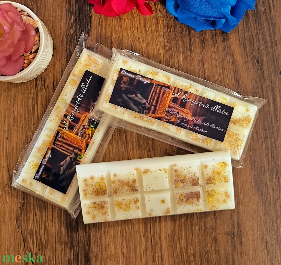 A könyvtár illata illatviasz - otthon & életmód - gyertya, illat, aroma - illatviasz - Meska.hu