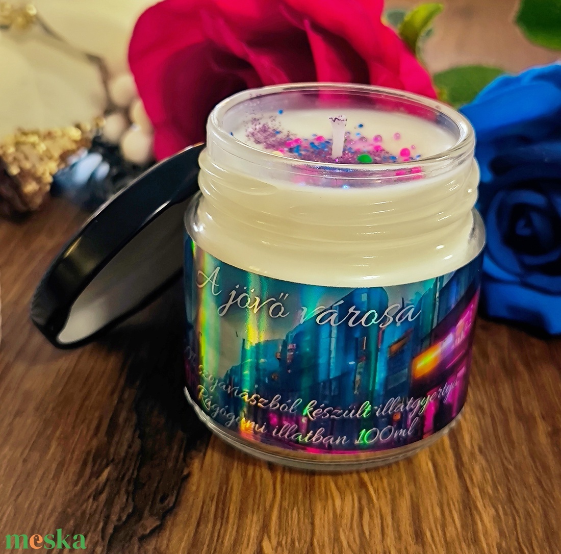 A jövő városa illatgyertya - otthon & életmód - gyertya, illat, aroma - gyertya - Meska.hu