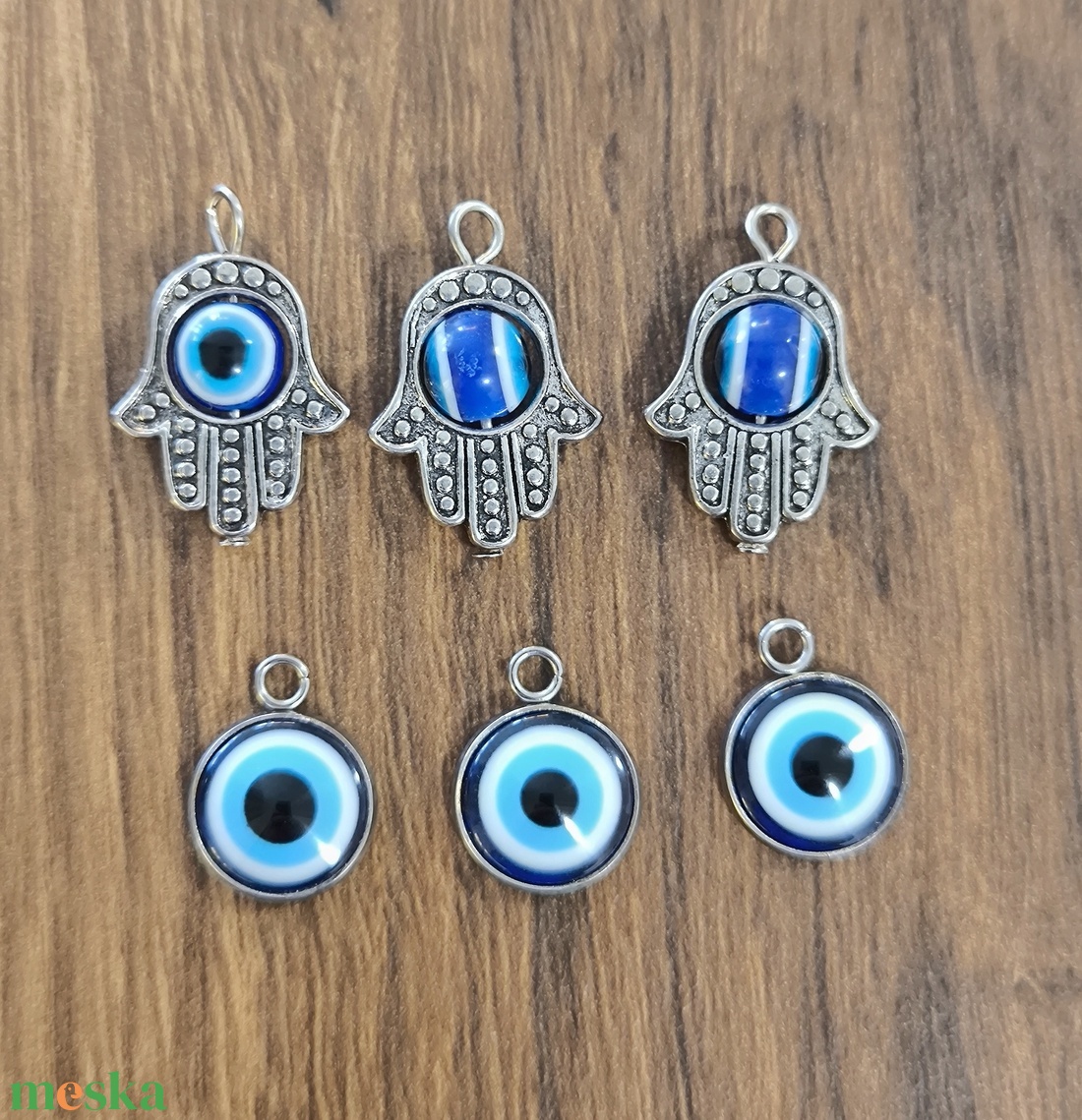 Medál - Fatima keze és gonosz szem - kellékek & szerszámok - ékszerkellék - medál csomag - Meska.hu
