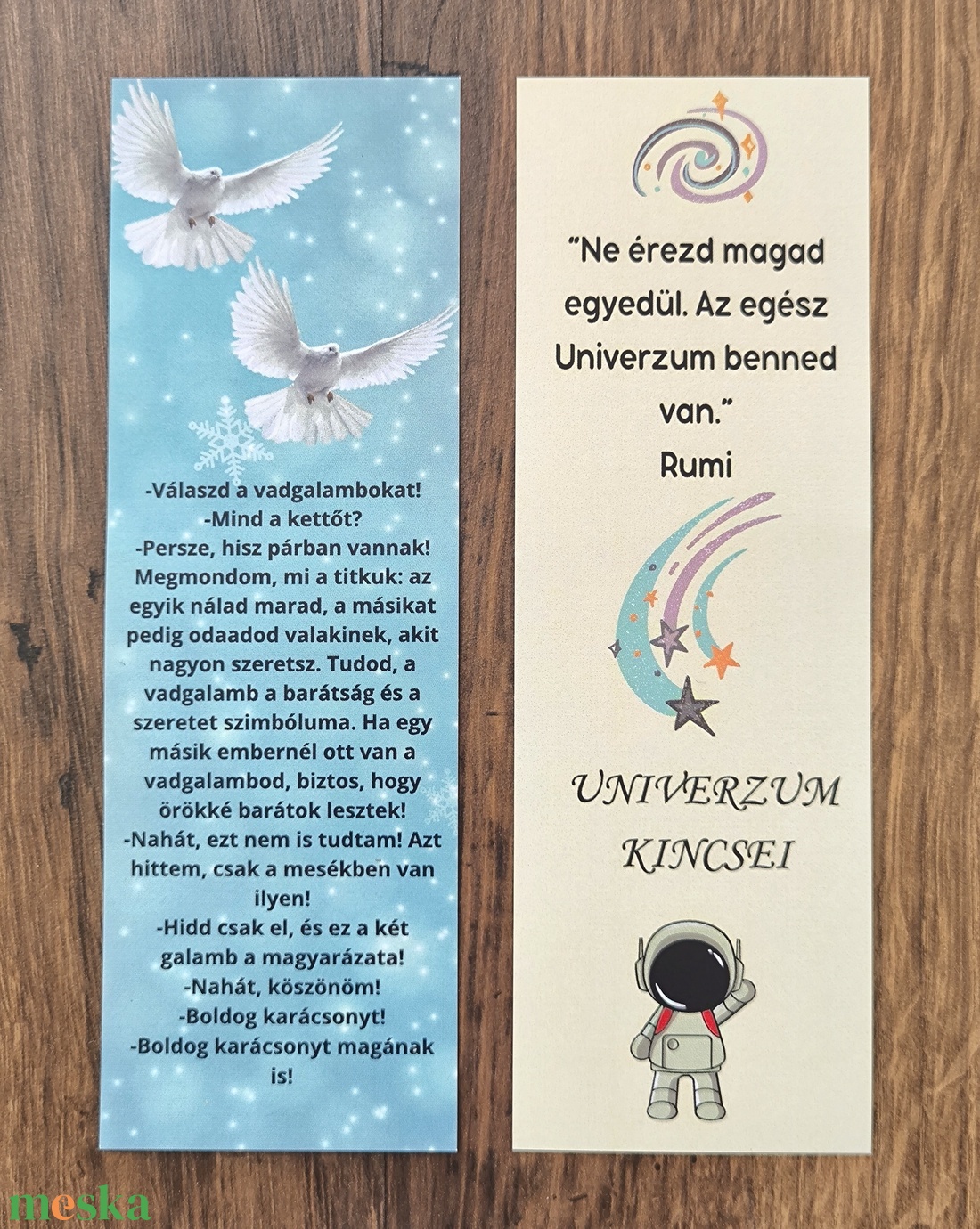 Könyvjelző - Vadgalambok - könyv & zene - könyvjelző - Meska.hu