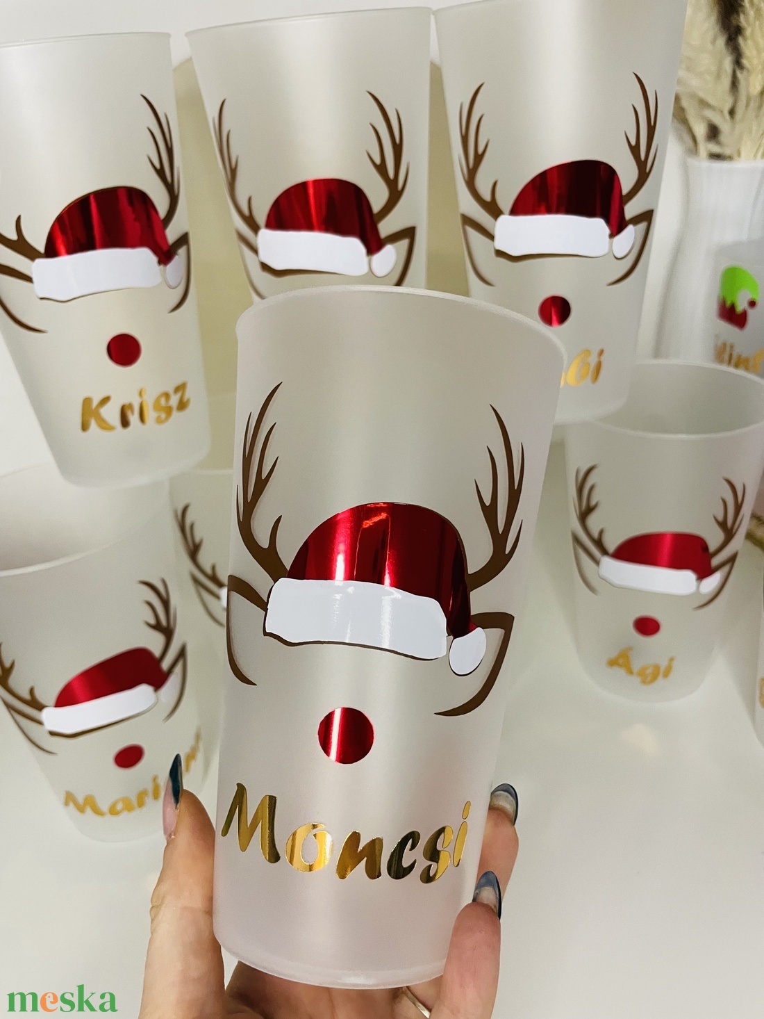 Karácsonyi műanyag pohár egyedi névvel - Rénszarvasos - otthon & életmód - konyhafelszerelés, tálalás - tálalás - pohár - Meska.hu Karácsonyi műanyag pohár egyedi névvel - Rénszarvasos - otthon & életmód - konyhafelszerelés, tálalás - tálalás - pohár - Meska.hu