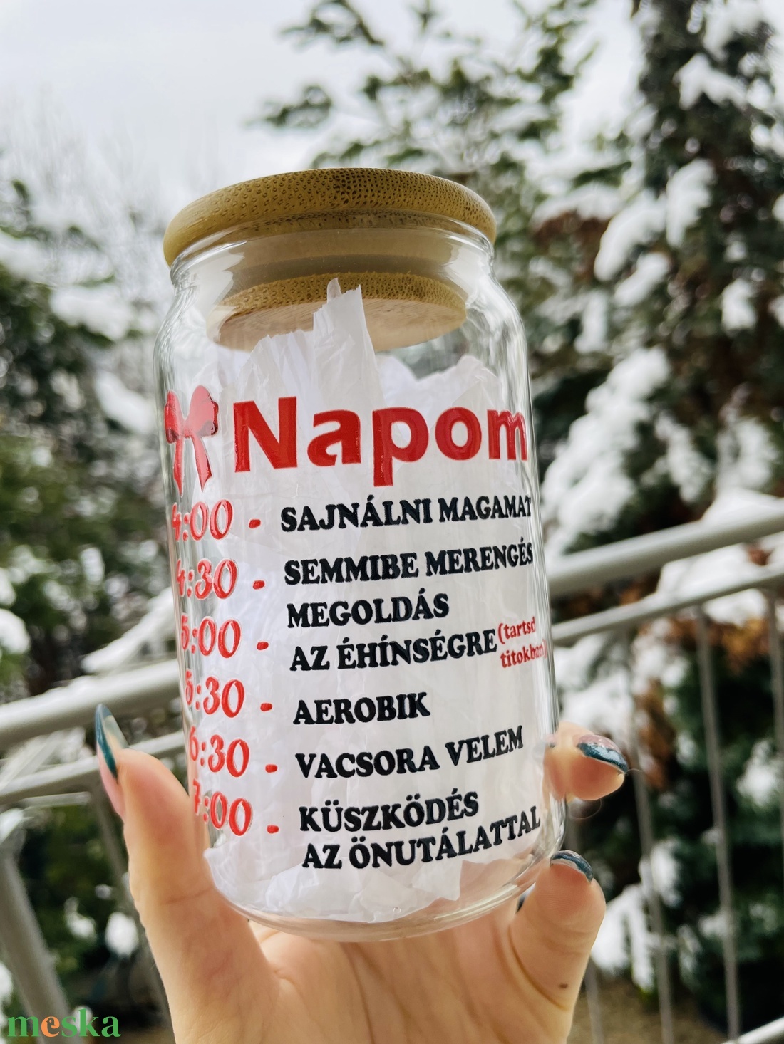 Grincs napirendje bambusztetős üveg pohár szívószállal - otthon & életmód - konyhafelszerelés, tálalás - tálalás - pohár - Meska.hu Grincs napirendje bambusztetős üveg pohár szívószállal - otthon & életmód - konyhafelszerelés, tálalás - tálalás - pohár - Meska.hu