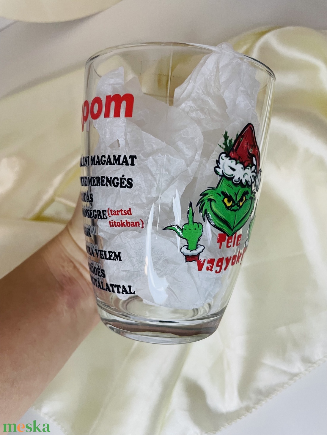 Grincs napirendje üveg bögre - otthon & életmód - konyhafelszerelés, tálalás - tálalás - pohár - Meska.hu Grincs napirendje üveg bögre - otthon & életmód - konyhafelszerelés, tálalás - tálalás - pohár - Meska.hu