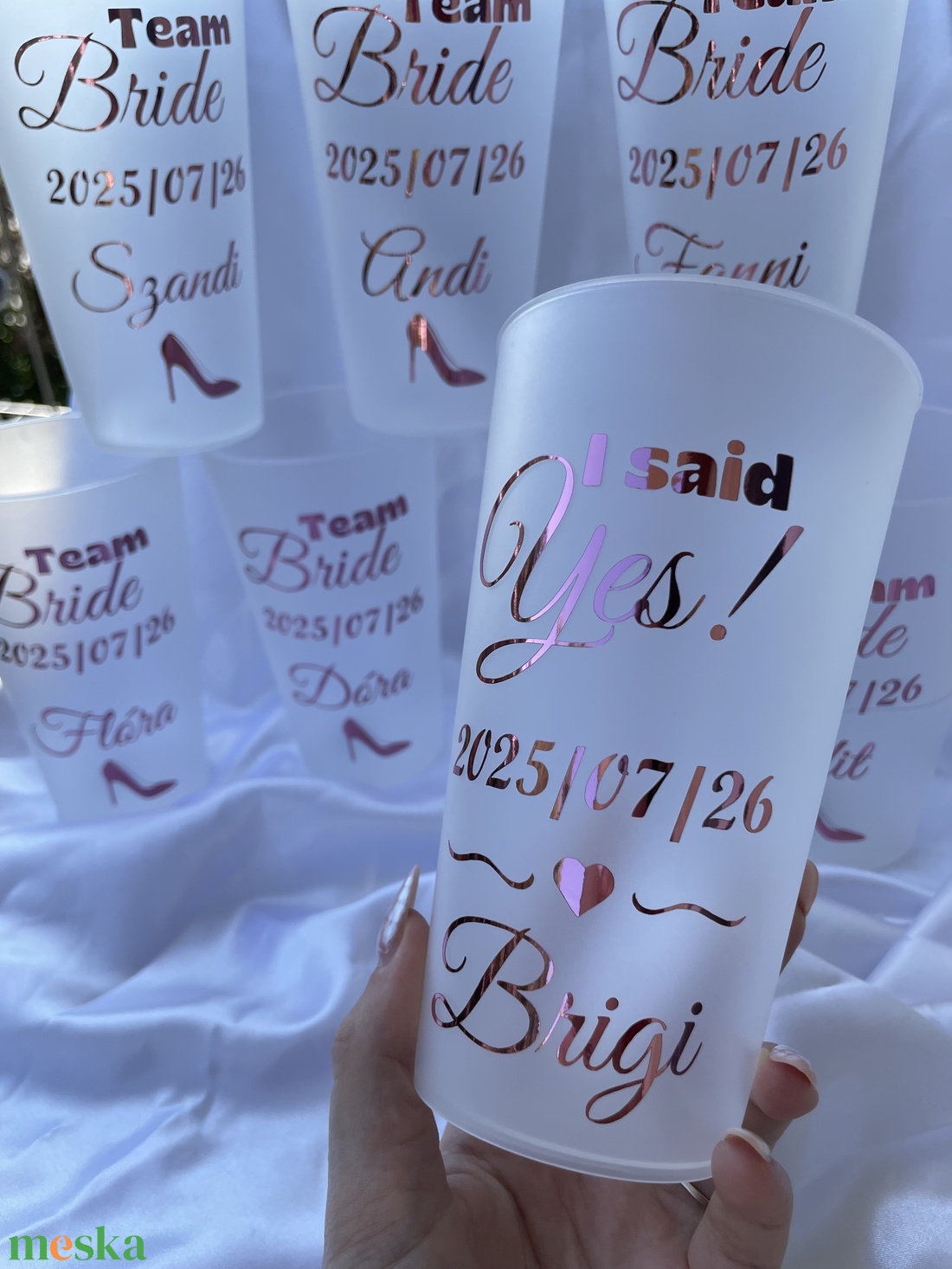 Egyedi névvel készülő lánybúcsús Team Bride repohár  - esküvő - lánybúcsú - Meska.hu