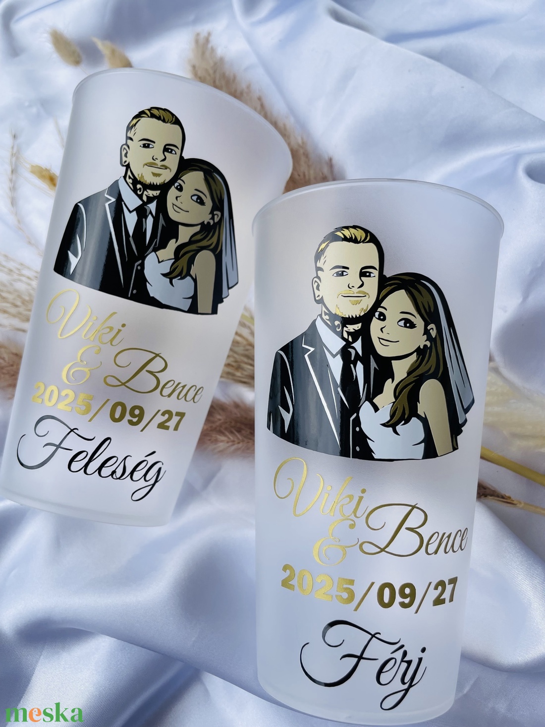 Saját fotóból animációval készülő esküvői ültető és köszönő ajándék pohár - esküvő - emlék & ajándék - köszönőajándék - Meska.hu