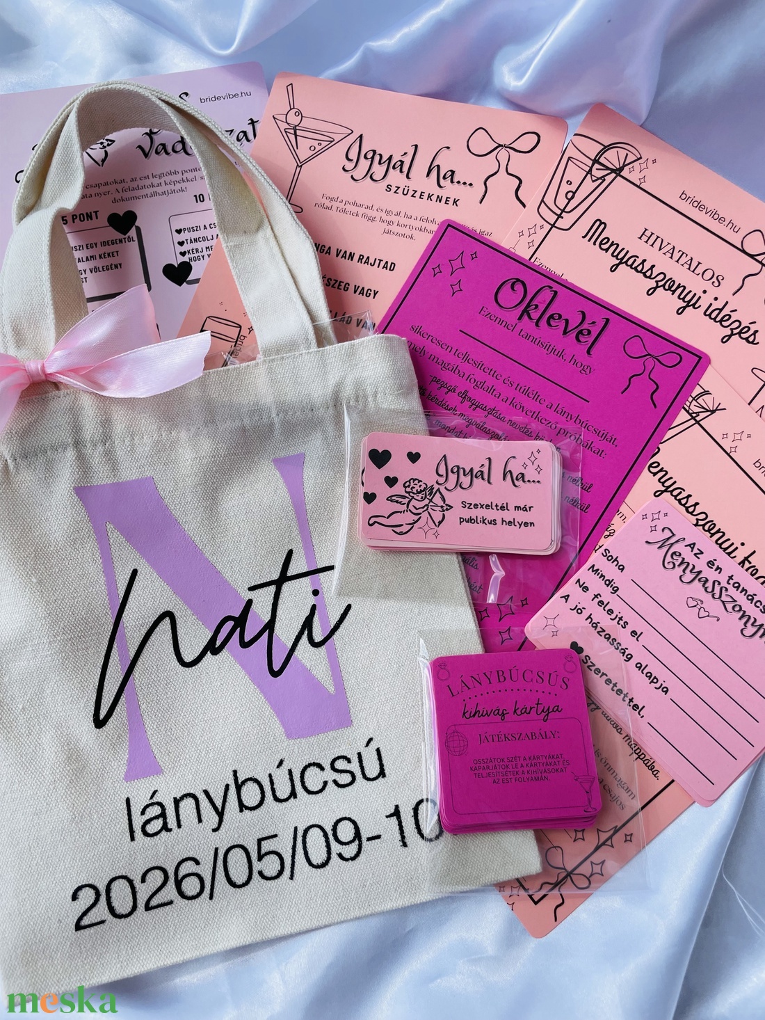 Lánybúcsús játék csomag ajándéktáskában vagy digitálisan - esküvő - lánybúcsú - Meska.hu