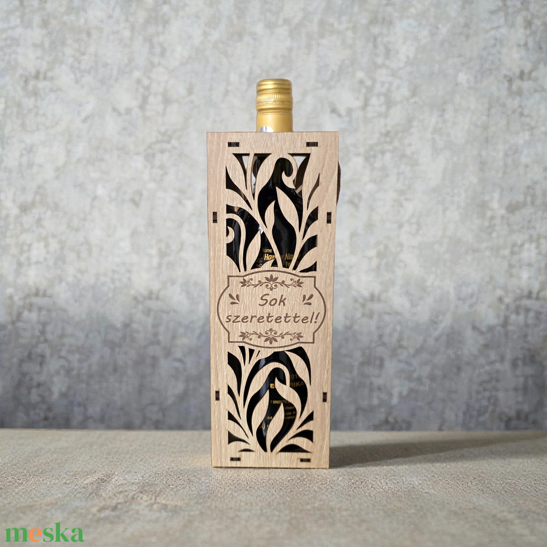 Bortartó ajándékdoboz - otthon & életmód - konyhafelszerelés, tálalás - italos kellékek - boros díszdoboz - Meska.hu