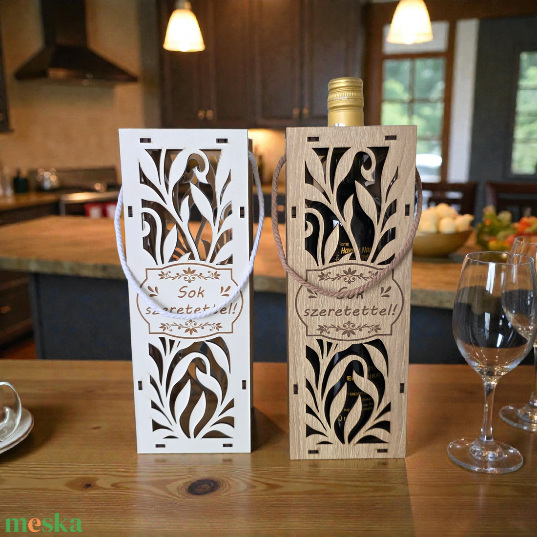 Bortartó ajándékdoboz - otthon & életmód - konyhafelszerelés, tálalás - italos kellékek - boros díszdoboz - Meska.hu