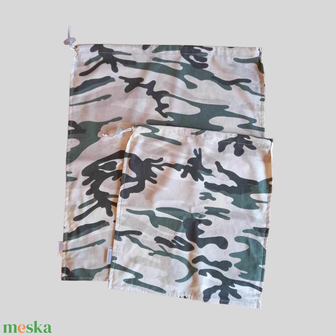 Szennyestartó zsák szett utazáshoz táskába, bőröndbe terepmintás - otthon & életmód - tárolás & rendszerezés - szennyestartó - Meska.hu