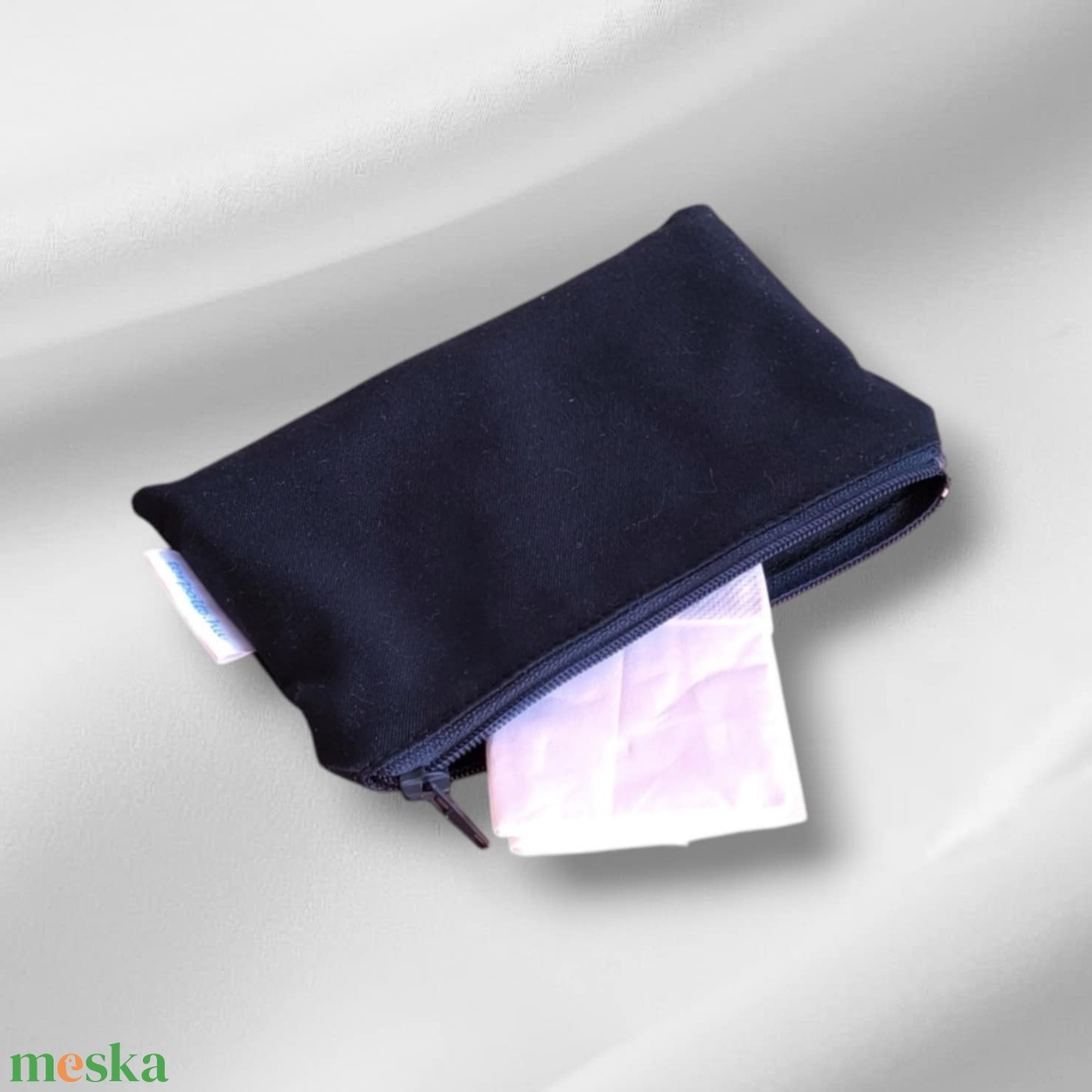 Zsebkendőtartó sötétkék - táska & tok - pénztárca & más tok - zsebkendőtartó tok - Meska.hu