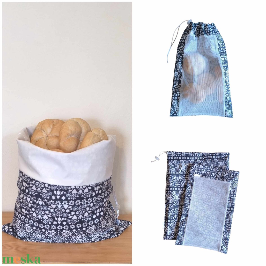 Frissentartó kenyeres zsák+bevásárló zsák kék motívumos - táska & tok - bevásárlás & shopper táska - kenyeres zsák - Meska.hu Frissentartó kenyeres zsák+bevásárló zsák kék motívumos - táska & tok - bevásárlás & shopper táska - kenyeres zsák - Meska.hu