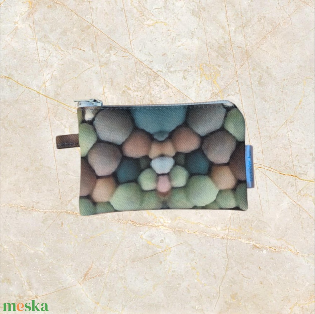 Bankkártyatartó buborékos zöldes-barnás - táska & tok - pénztárca & más tok - kártyatartó & irattartó - Meska.hu