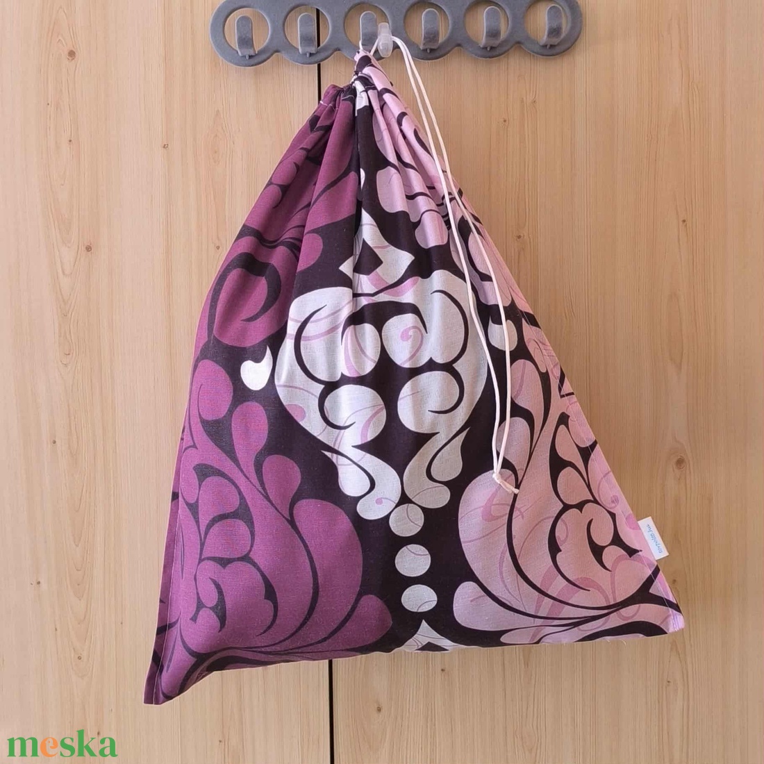 Szennyestartó zsák szett utazáshoz táskába, bőröndbe lila cifra mintás - otthon & életmód - tárolás & rendszerezés - szennyestartó - Meska.hu