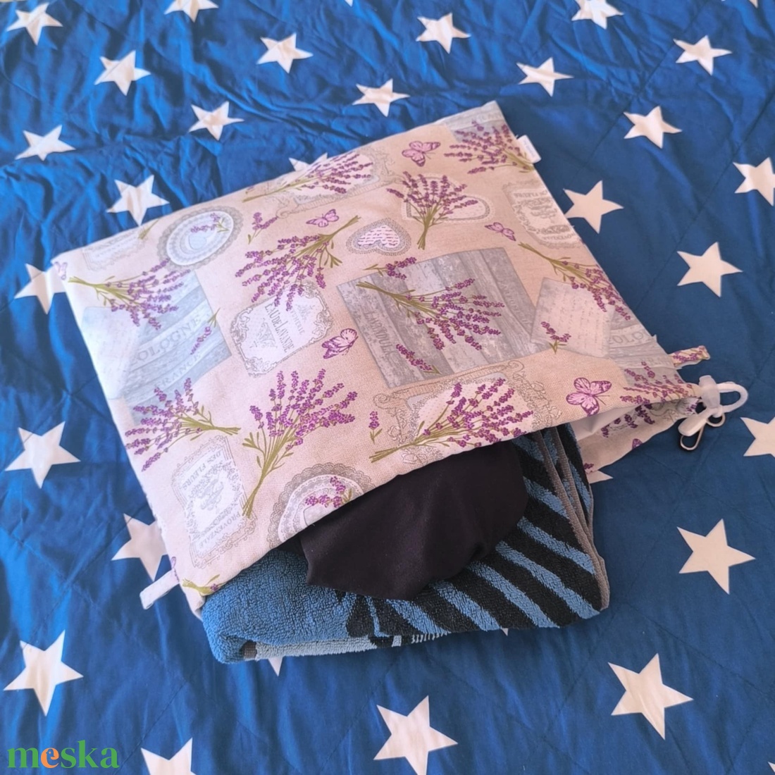 Aqua-zsák levendulás - táska & tok - edzőtáskák - sporttáska - Meska.hu